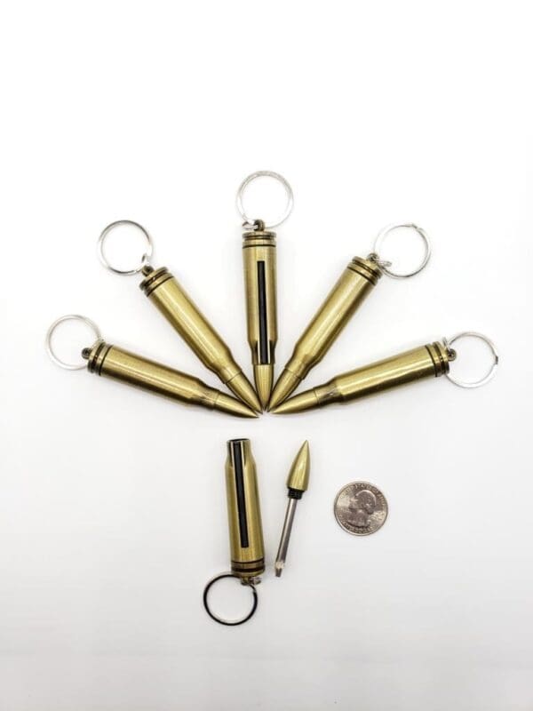 Survival Lighter Bullet Style multiple on display