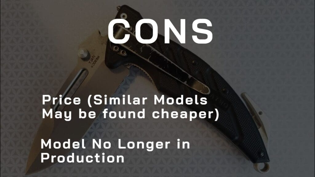 XR-1 Knife Cons