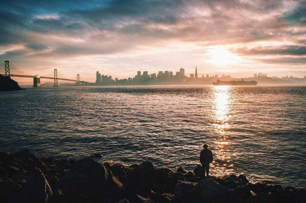 Apocalyptic sunset over SF