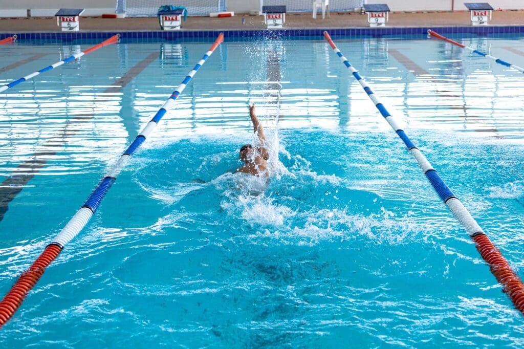 Swimmer swimming in the pool