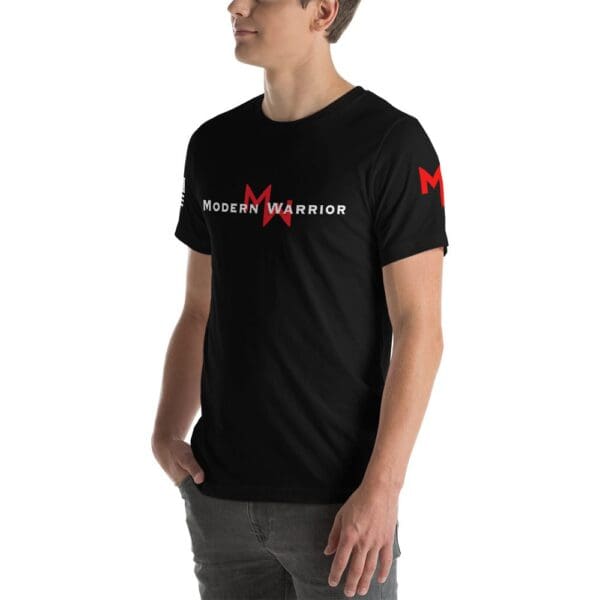 man, MW Combatives T w/Sleeve Design with red logo