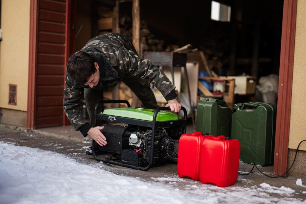 Home generator used to keep the family warm during power outage.