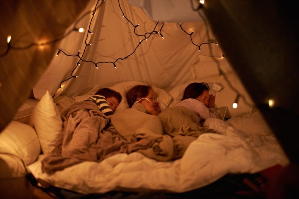 Tent inside the home for further insulation