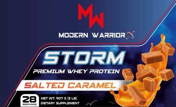 Storm Whey Protein, a premium whey protein product.