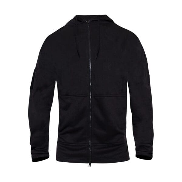 Concealed Carry Zipper Hoodie Black, black