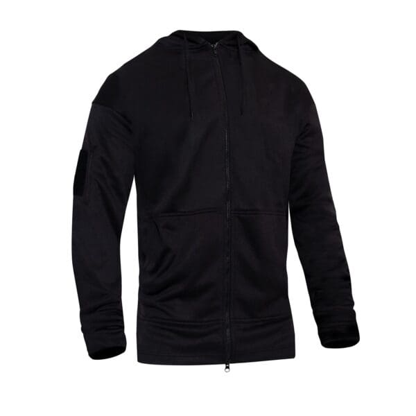 Concealed Carry Zipper Hoodie Black, men's.