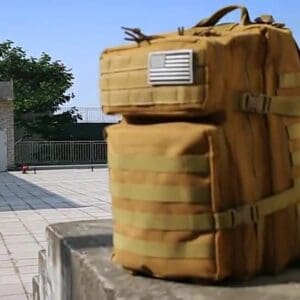 Rapid Response Bag, concrete wall.