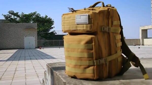 Rapid Response Bag, concrete wall.