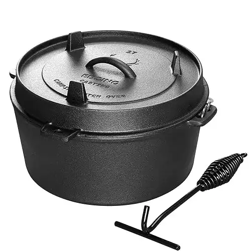 Pre-Seasoned Cast Iron Camping Dutch Ovens