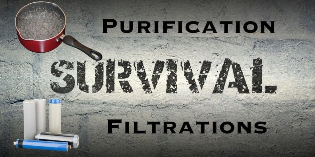 A wall-mounted water purification tool for survival situations.