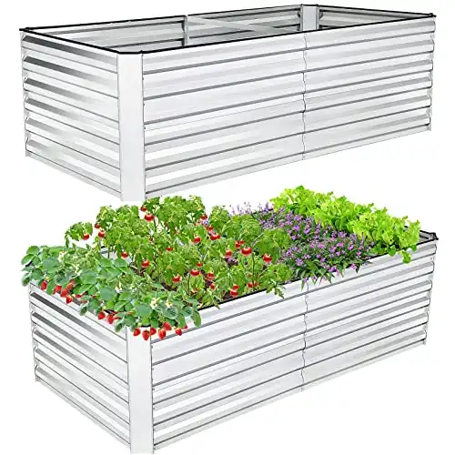 Homdox Galvanized Raised Garden Beds